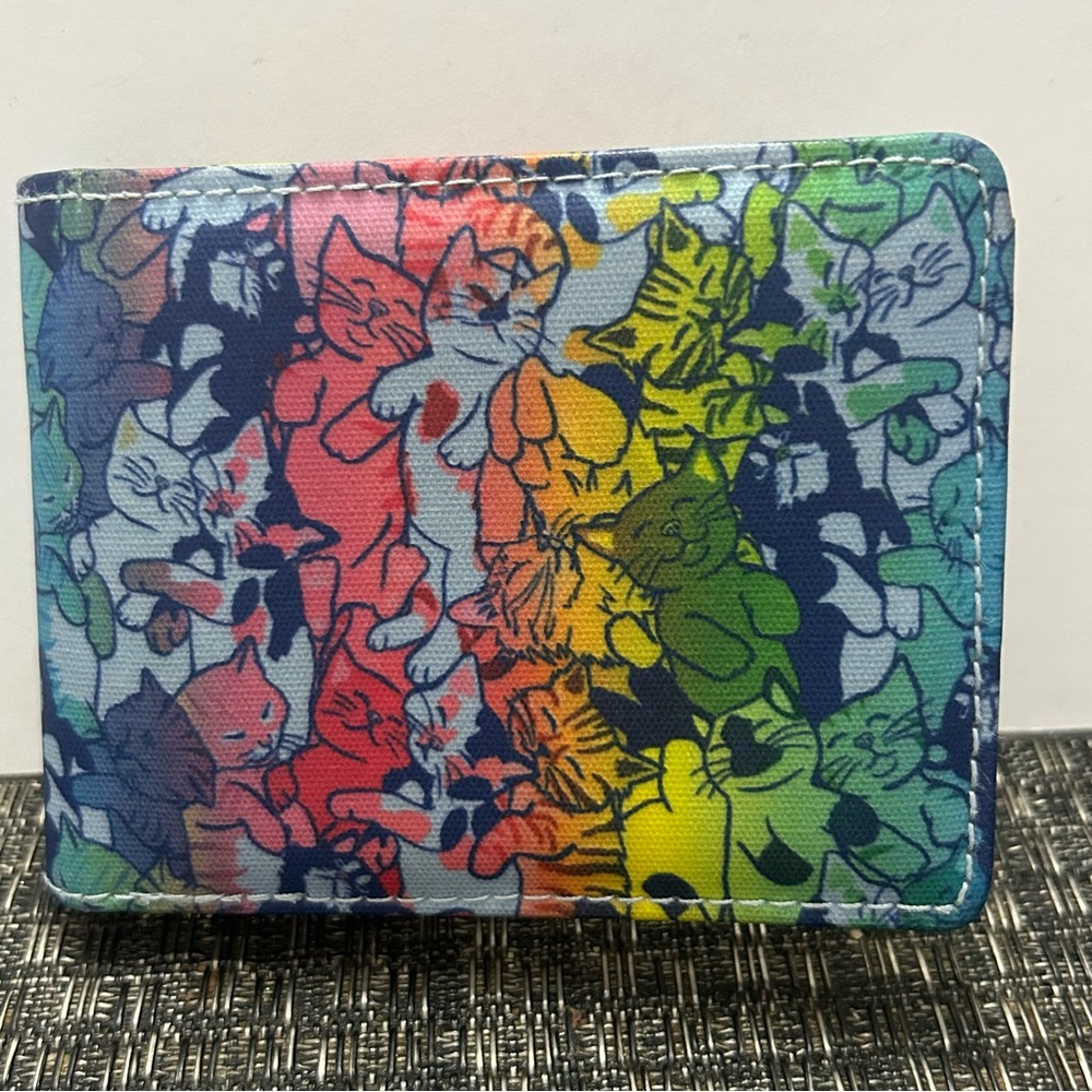 Rainbow Wallet Bifold Wallet Wilder Cat Nap